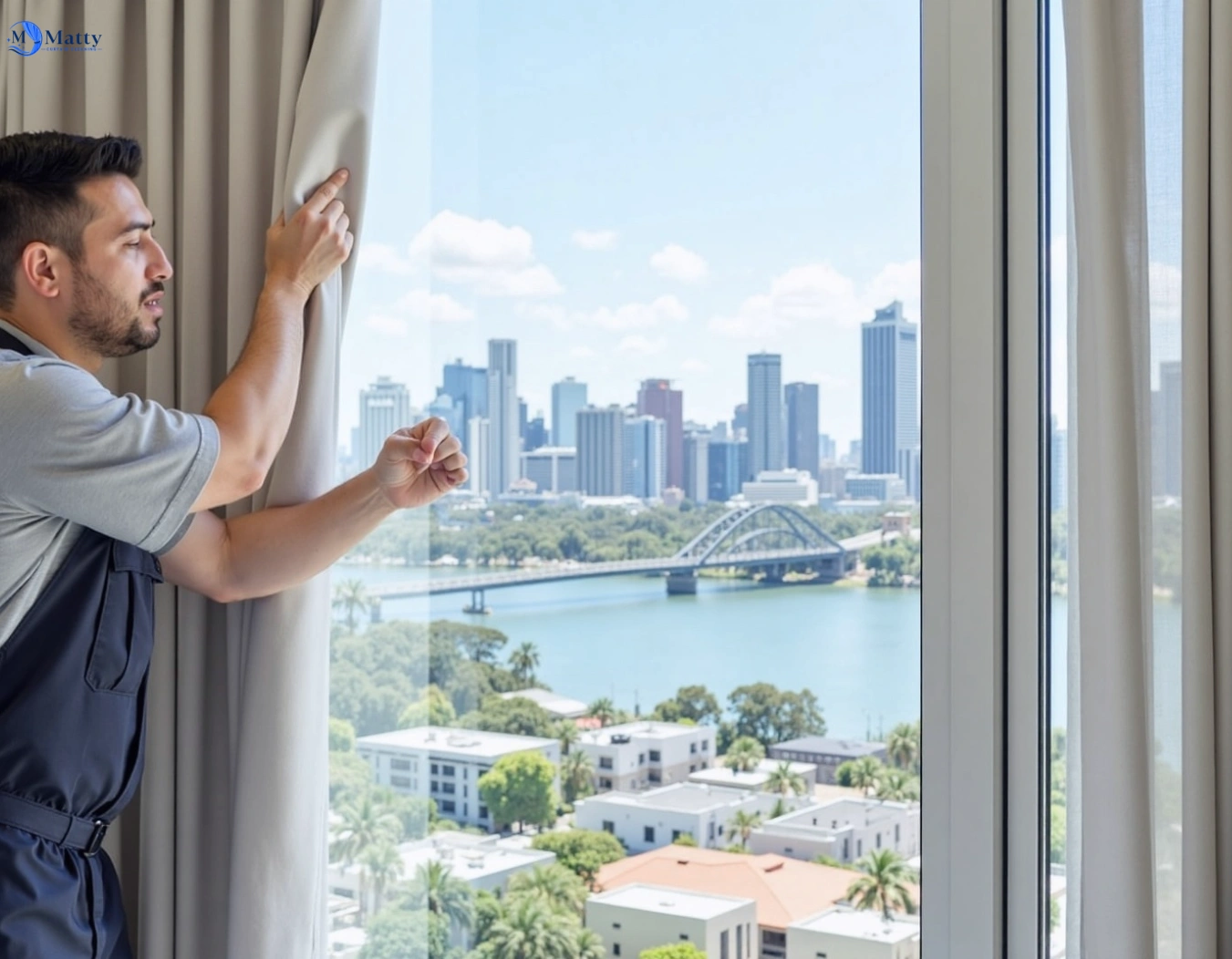 Professional curtain steam cleaning service bakery-hill-vic QLD by Matty Curtain Cleaning
